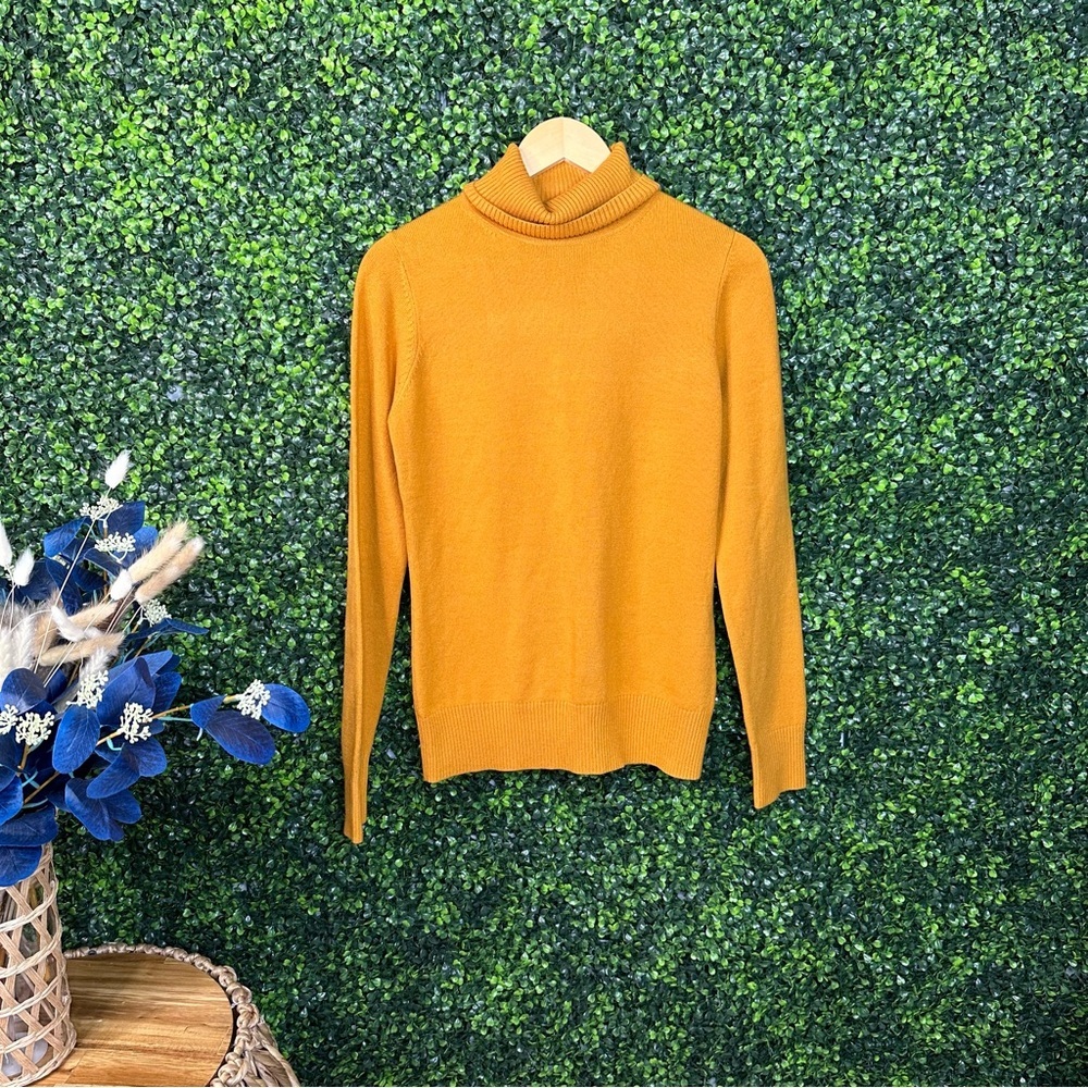 French Connection mustard Yellow‎ Turtleneck long sleeve - Picture 3 of 7